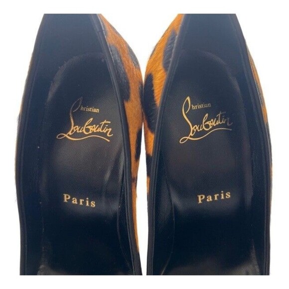 CHRISTIAN LOUBOUTIN Calf Hair Leopard Kate 100 Pumps EU 37 US 7 Spicy - Picture 9 of 13